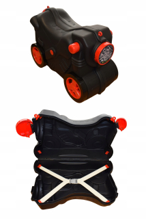 DETSKÝ KUFOR CESTOVNÝ BATOŽINA KABÍNA 3D MOTOROVÉ VOZIDLO SEDADLO Kôň